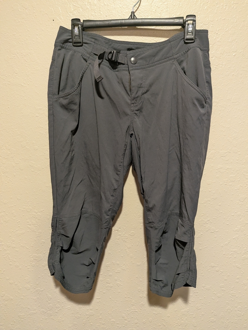 Prana Pants Womens Size 6 Gray Jasmine Knicker Capri Cargo Hiking Outdoors Gorp